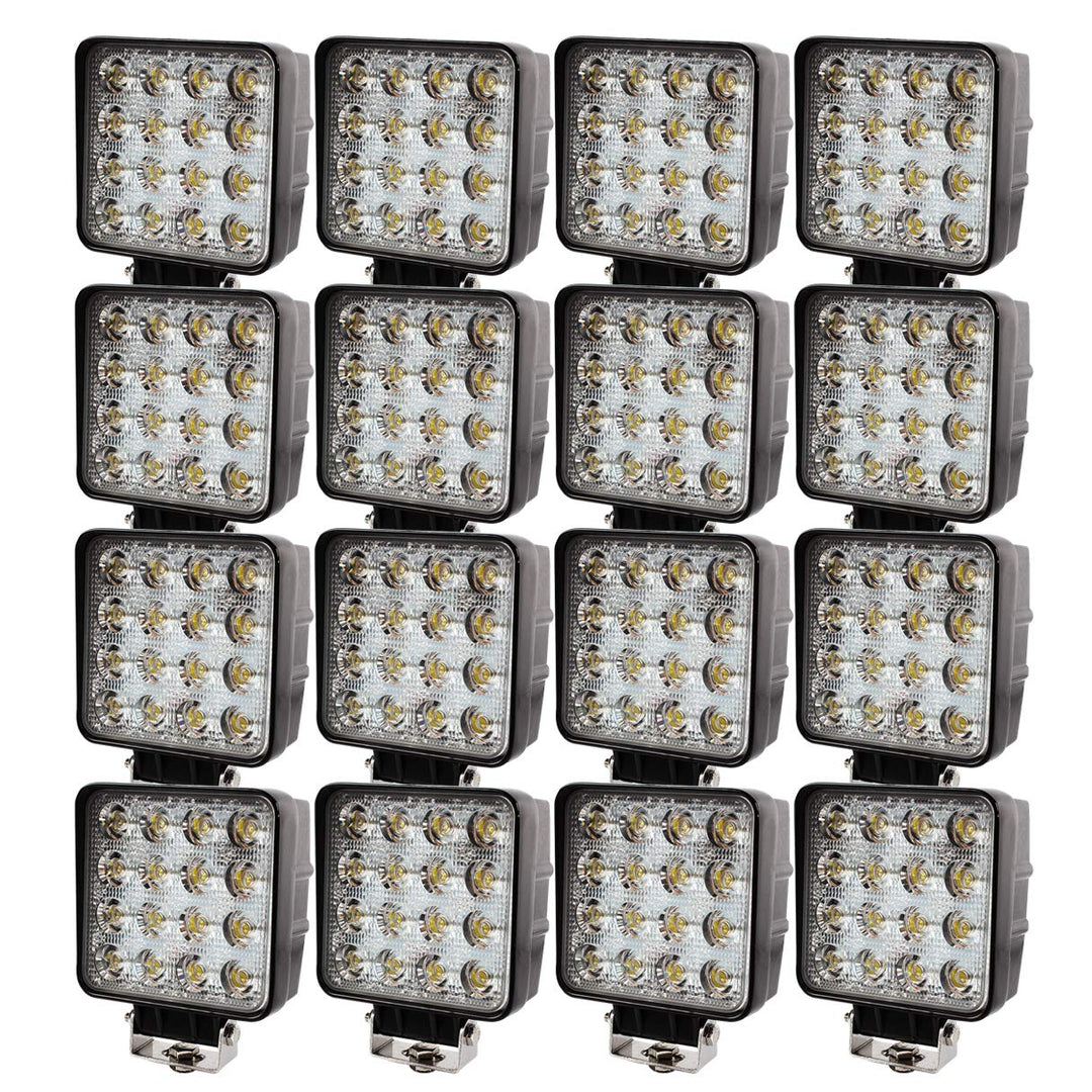 48W 4.3" Led Offroad Arbeitsscheinwerfer weiss 12V 24V 4560Lumen Flutlicht Reflektor worklight Schei