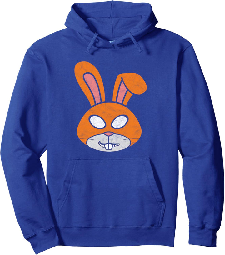 Cute Easter Bunny Scary Weird Funny & Creepy Face Pullover Hoodie