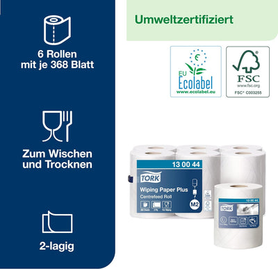 Tork 130044 Starke Mehrzweck Papierwischtücher für das M2 Innenabrollung Spendersystem / 2-lagiges s