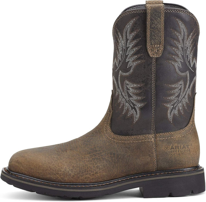 ARIAT - Herren Sierra Steel Toe Western Arbeitsschuhe, 48 W EU, Earth/Black Crunch