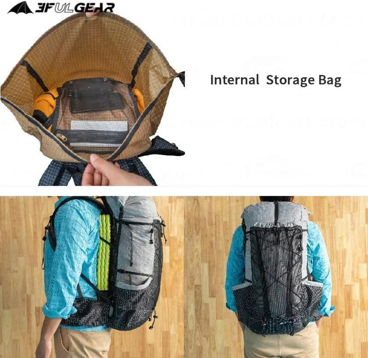 3F UL GEAR QiDian Pro UL 46+10L Rucksack Outdoor Klettern Tasche Camping Wandern Taschen UHMWPE Ultr