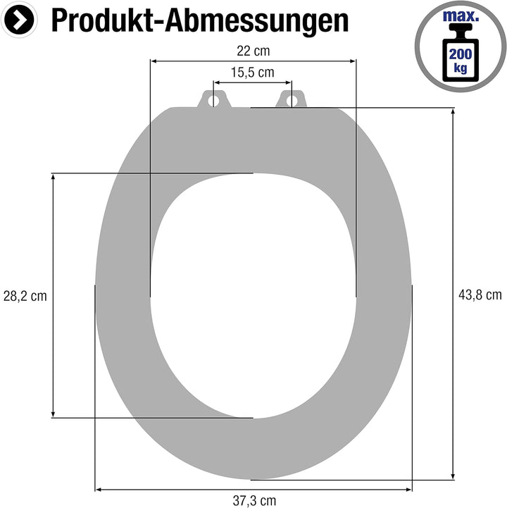 Cornat WC-Sitz Prime "White Steel" - Ansprechendes Design - Hochwertiger Holzkern - Absenkautomatik