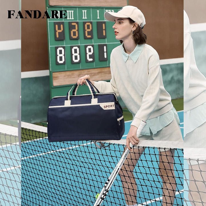 FANDARE Reisetaschen Sporttasche Klassische Sporttaschen Herren Damen Handgepäck Weekender Umhängeta