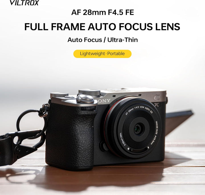 VILTROX AF 28mm F4.5 f/4.5 FE Objektiv für Sony E Mount, Weitwinkel Vollrahmen Autofokus Objektiv ko