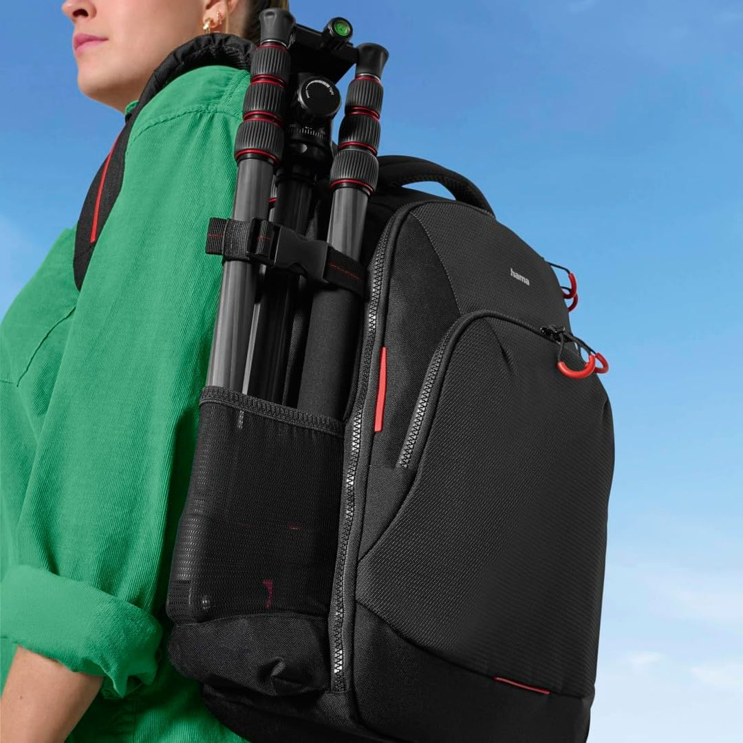 Hama Reisestativ „Ramble II Duo“ Carbon-Stativ (Kamerastativ, Handy-Stativ mit Handy-Halterung, Drei