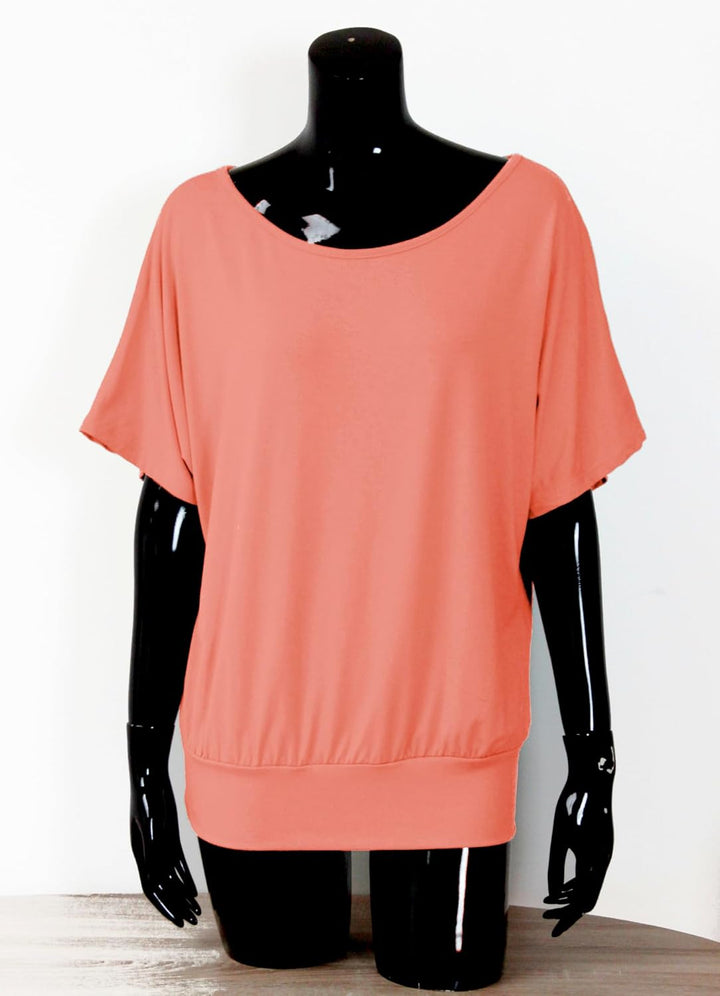 Van Der Rich ® - Oversize T-Shirt mit Fledermausärme - Damen Orange L, Orange L