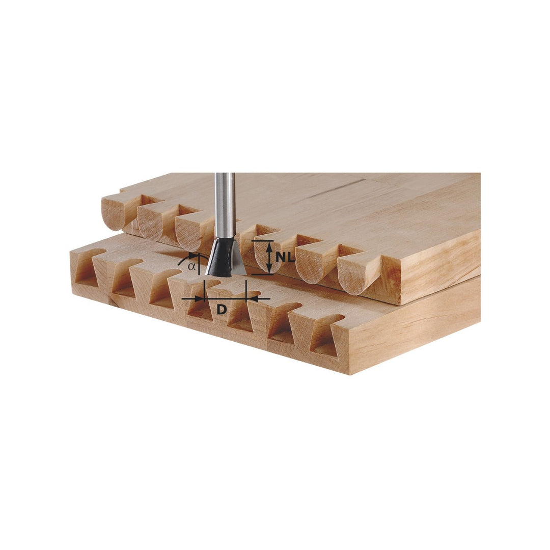 Festool Grat-/Zinkenfräser HW S8 D13,8/13,5/15°, HW S8 D13,8/13,5/15°