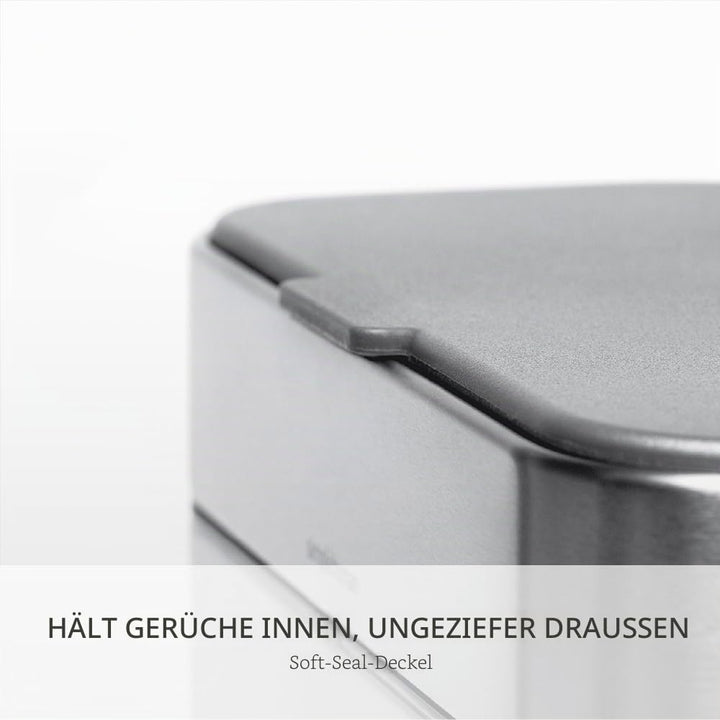 Simplehuman CW1645 4 Liter, Kompost-Caddy, Komposteimer für Küche mit Deckel, gebürsteter Stahl, 5 J