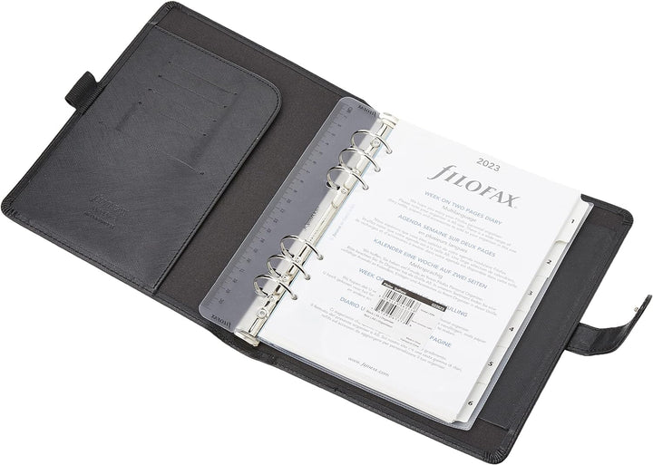Filofax A5 Saffiano Organizer, Schwarz, Schwarz