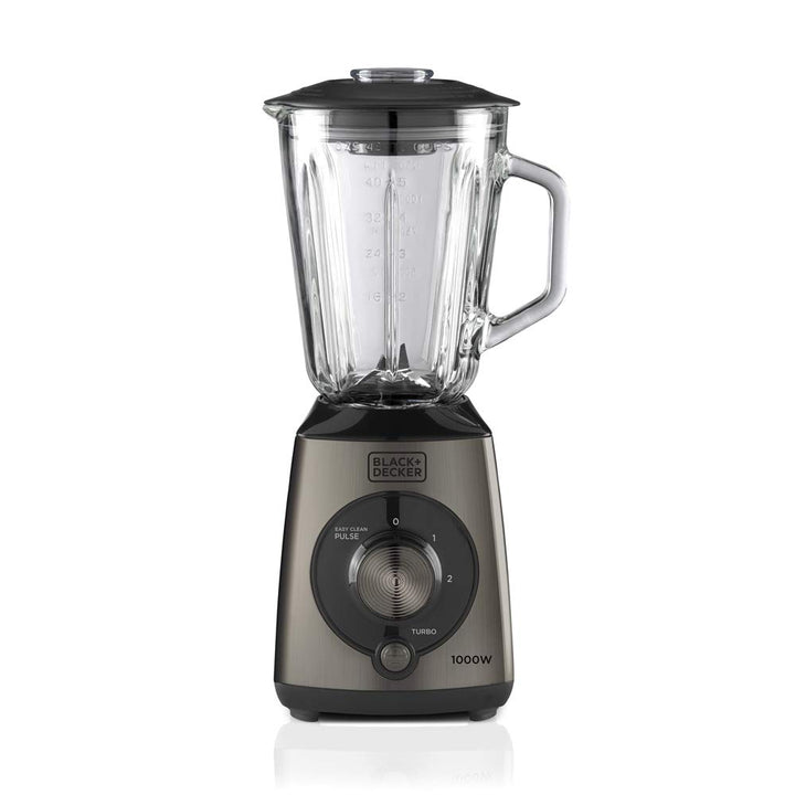Black + Decker Standmixer, Puls-Funktion, Gefäss aus Kunststoff mit 1,5 l, 4-schneidige Edelstahlkli