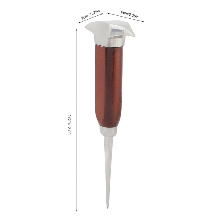 Premium 6,7 "Edelstahl -Eiswahl mit Ergonomischem Holzgriff für Küchenbalken - Ideal für Eiswürfel,