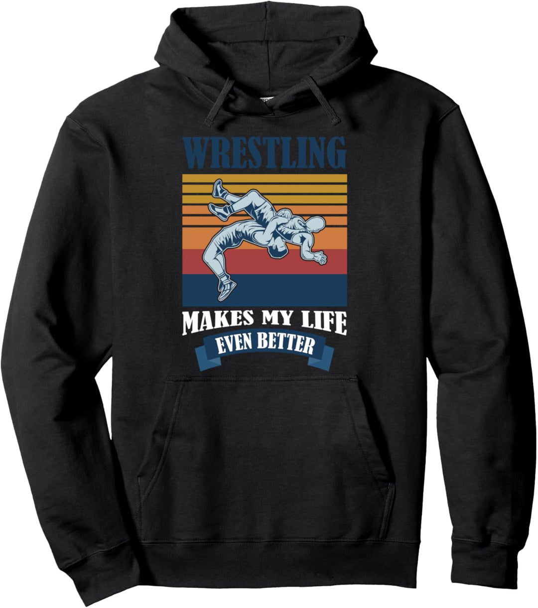 Wrestling macht mein Leben noch besser, Kampfsport MMA Pullover Hoodie