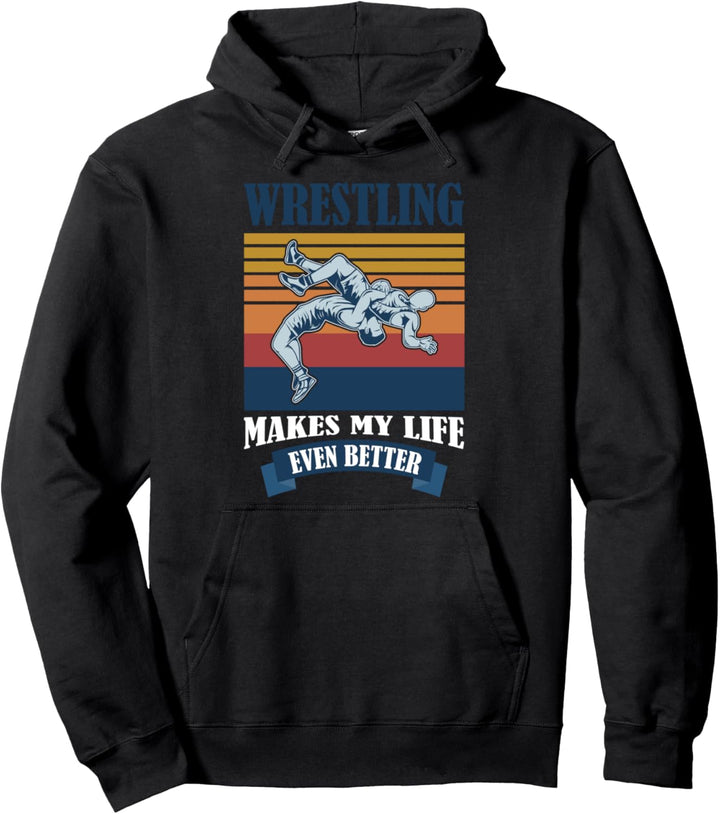 Wrestling macht mein Leben noch besser, Kampfsport MMA Pullover Hoodie