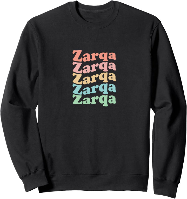 Vintage 70er Jahre Jordan Hippie City - Retro Zarqa Sweatshirt