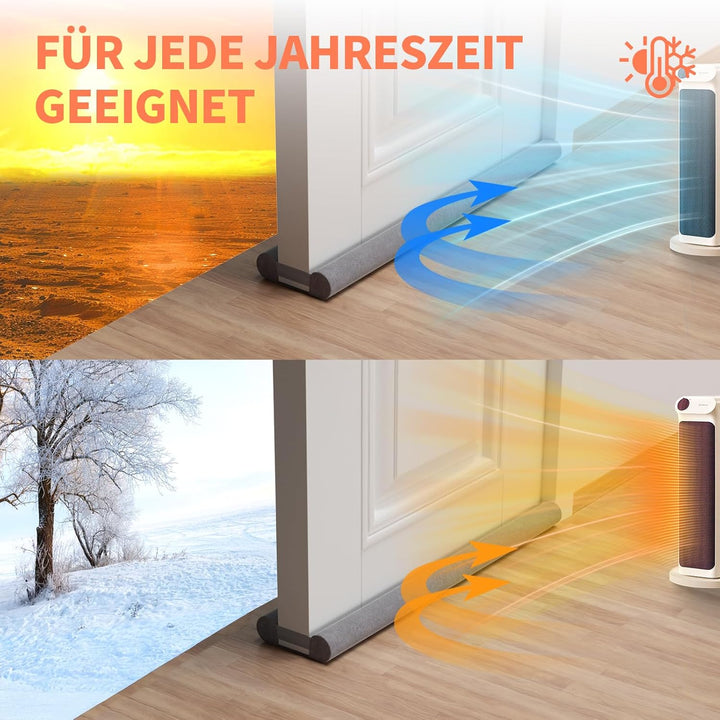 BKSAI Zugluftstopper für Türen Rückstandlos Türdichtung Haustür 60-110CM Windstopper Kälteschutz Sch