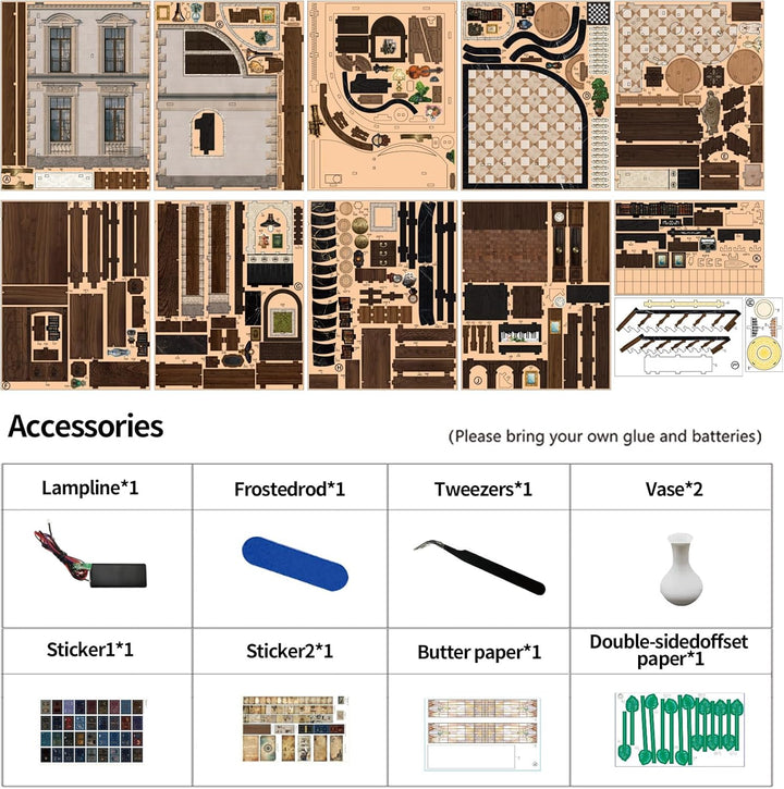 Book Nook Kit, DIY Miniatur Haus Puppenhaus Bausatz Bücherregal Deko für Jugendliche und Erwachsene（