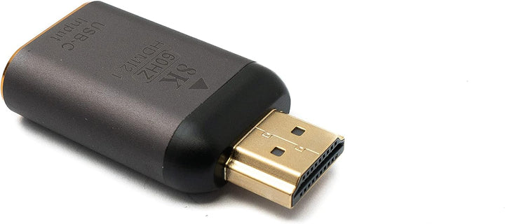 System-S USB4 Adapter Typ C Stecker zu HDMI 2.1 Buchse 40 Gbit/s USB 4.0 Kabel in Grau