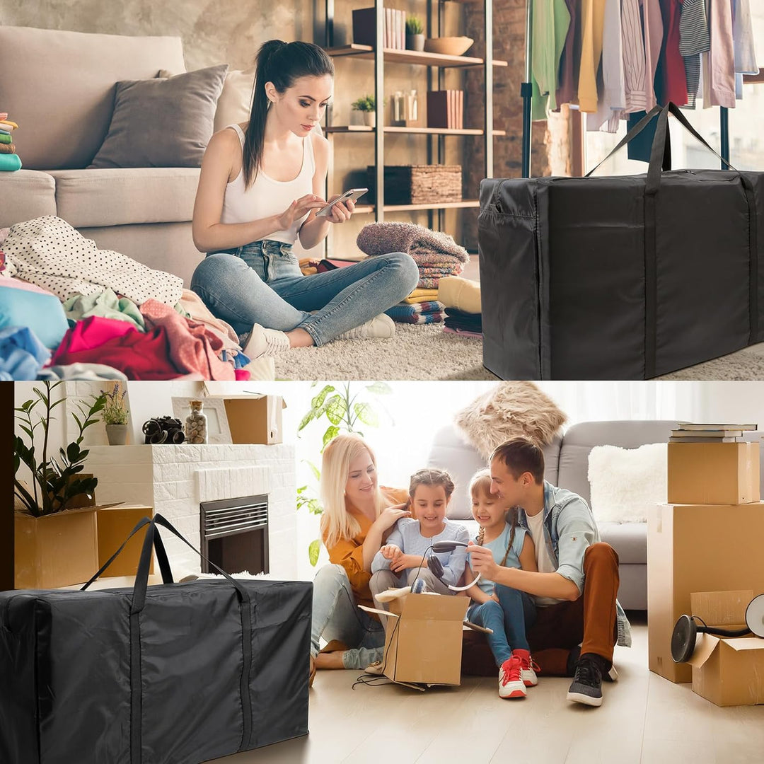 Cozary 180L Aufbewahrungstasche Gross, 600D Oxford Heavy-Duty Umzugstaschen mit Handgriff, Wasserdic