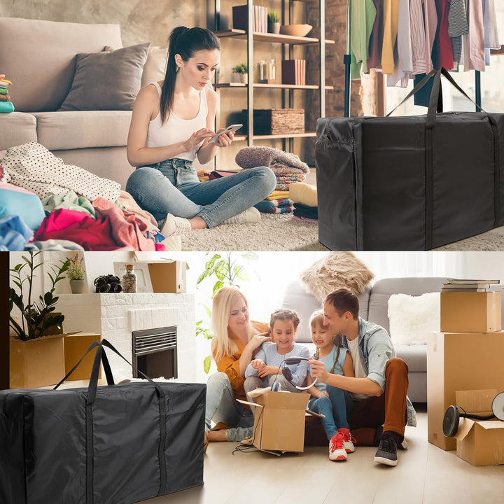 Cozary 180L Aufbewahrungstasche Gross, 600D Oxford Heavy-Duty Umzugstaschen mit Handgriff, Wasserdic