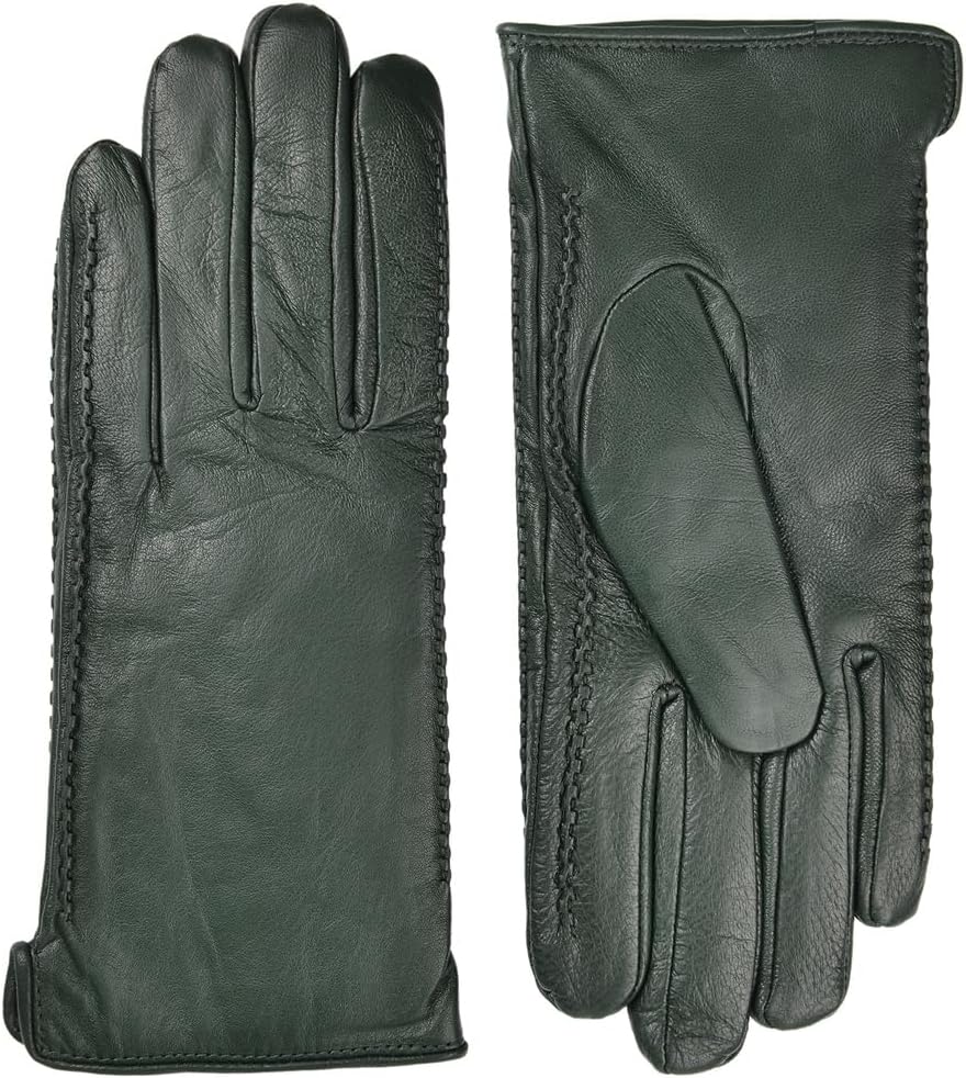 Harssidanzar Damen Winter Warmes Futter Lammfell Leder Handschuhe Touchscreen Texting Warme Fahrhand