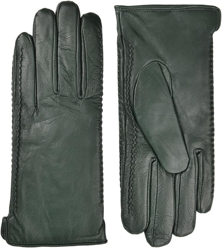 Harssidanzar Damen Winter Warmes Futter Lammfell Leder Handschuhe Touchscreen Texting Warme Fahrhand