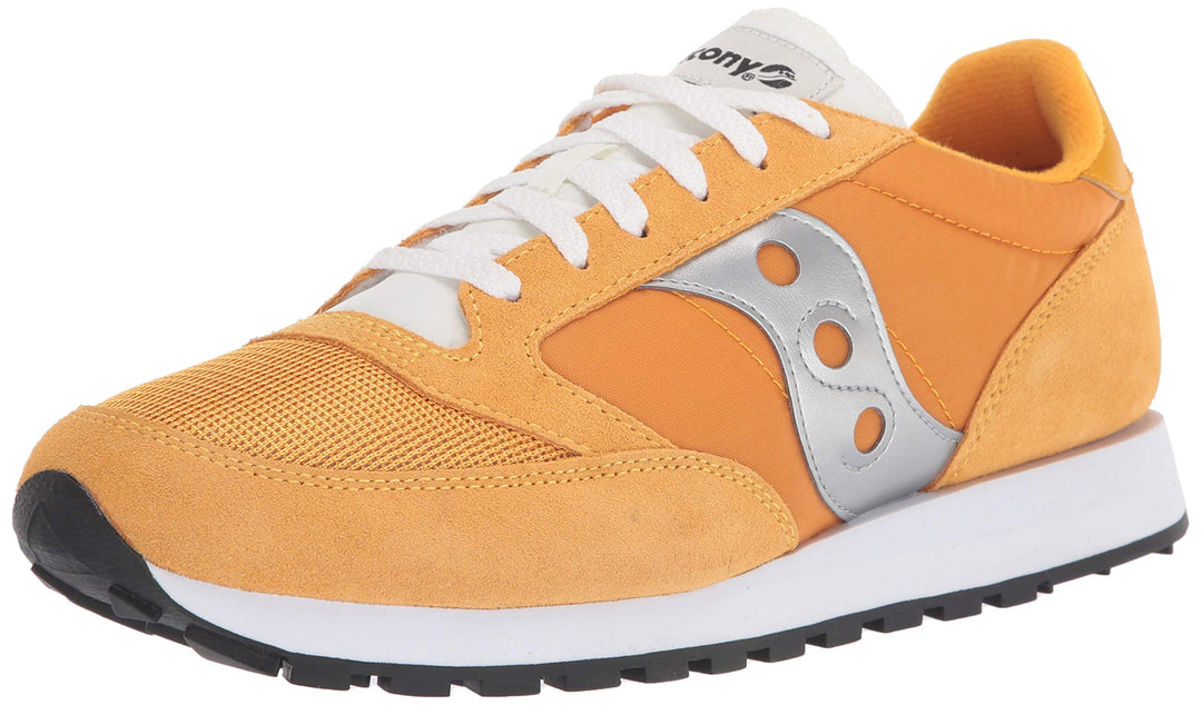 Saucony Jazz Original Vintage Herren Sportschuhe 47 EU Gelb Weiss Silber, 47 EU Gelb Weiß Silbe