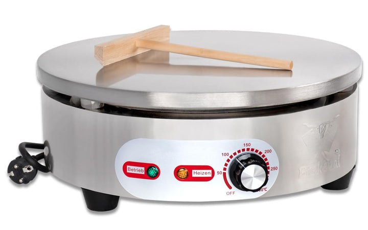 Beeketal 'BC40-1R' Gastro Crepes Maker mit Ø 400 mm antihaft Crepesplatte, 50-300 °C stufenlos einst