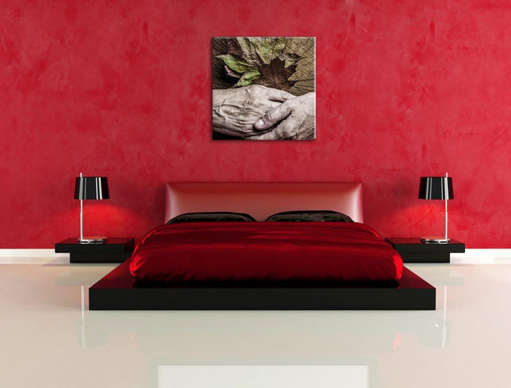 Bis ans Ende Zusammen, Format: 70x70 auf Leinwand, XXL riesige Bilder fertig gerahmt mit Keilrahmen,