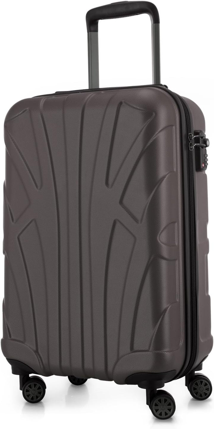 suitline Handgepäck Hartschalen-Koffer Koffer Trolley Rollkoffer Reisekoffer, TSA, 55 cm, ca. 34 Lit