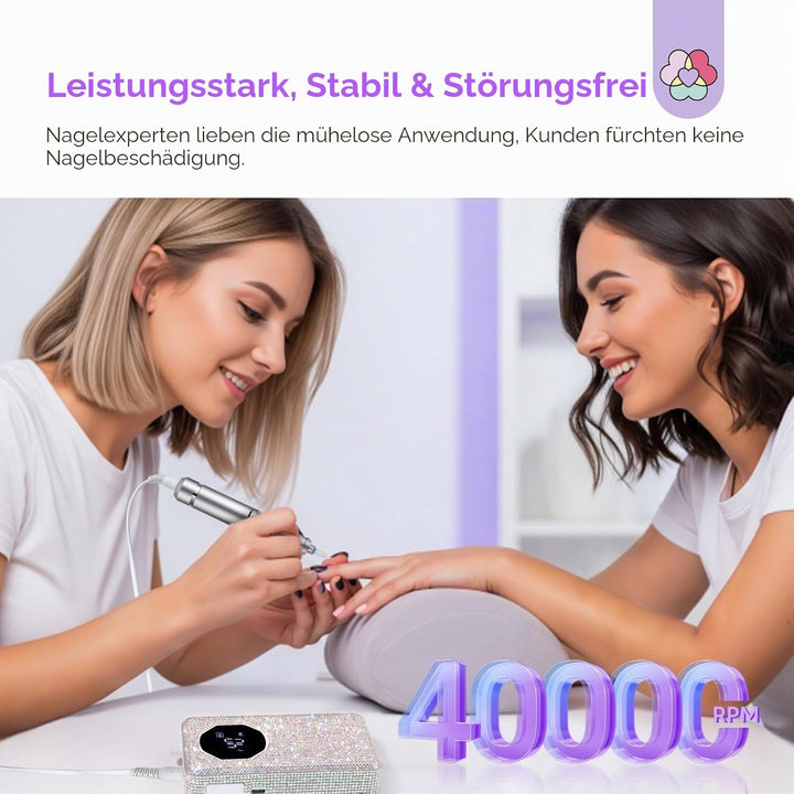 SAVILAND Advanced 30S Schnellentfernungs Nagelfräser Professionell 40000 U/min: Elektrische Nagelfei