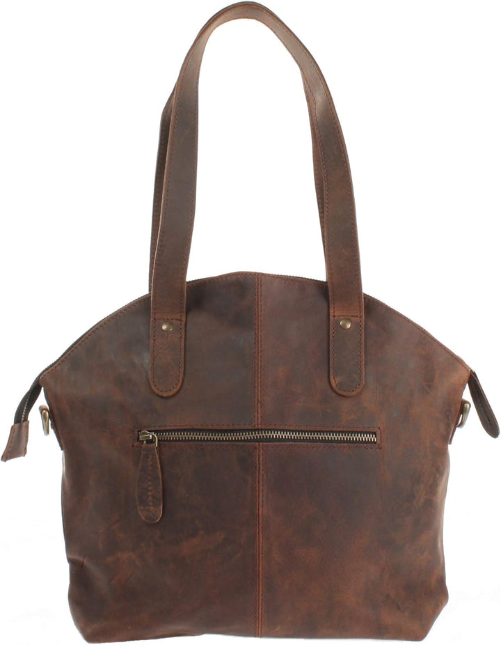 LECONI Shopper Schultertasche Damen Handtasche Ledertasche Natur Henkeltasche aus Leder Damentasche