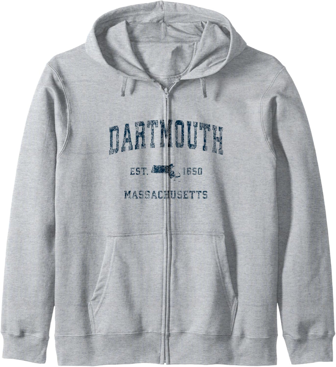 Dartmouth Massachusetts MA Vintage-Sportdesign Marineblau Kapuzenjacke