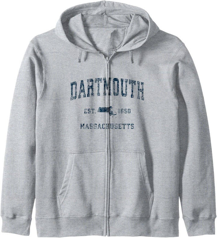 Dartmouth Massachusetts MA Vintage-Sportdesign Marineblau Kapuzenjacke