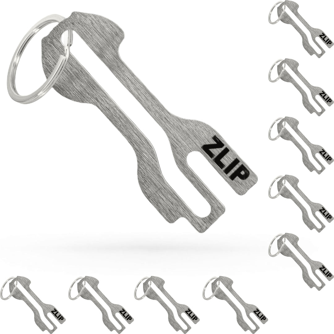 ZLIP® and Slide | Einkaufswagenlöser Edelstahl mit Schlüsselring | Einkaufswagenöffner für alle Eink