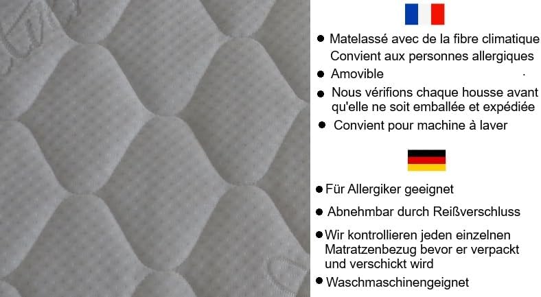Matratzenbezug 80 x 200 cm. Matratzenschoner versteppt (weiss, 80 x 200 x 4 cm) Weiss 80 x 200 x 4 c