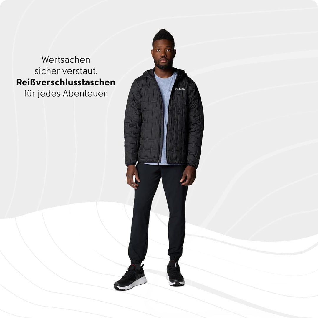Columbia Herren Delta Ridge Down Hooded Jacket Daunenjacke Mit Kapuze (1er Pack) S Schwarz, S Schwar