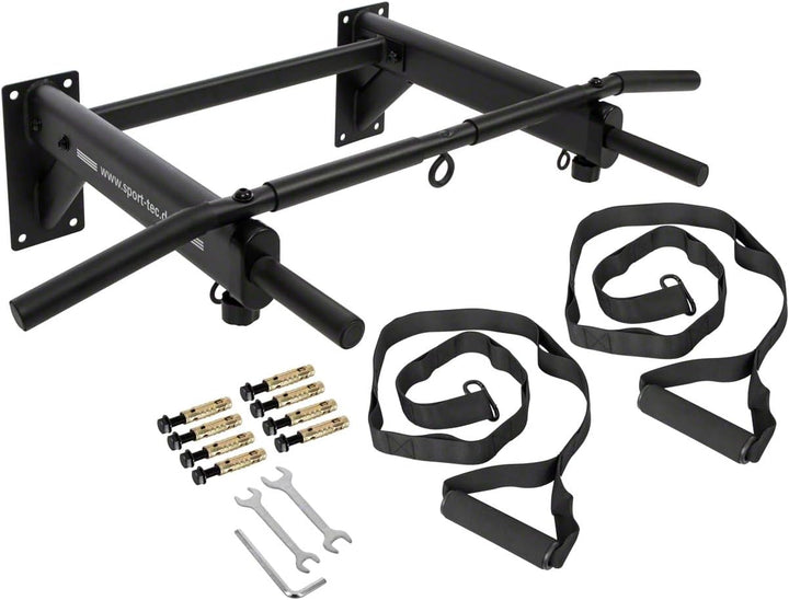 Klimmzugstange zur Wandmontage, Wandreck, Pull Up Reck, 6 gepolsterte Griffe