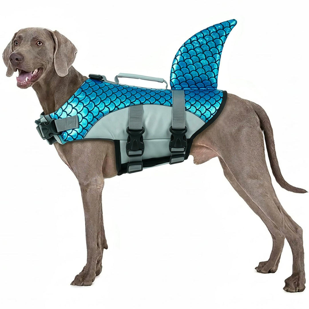 Rettungsweste für Hunde, Hundschwimmweste Verstellbare Sicherheitsjacke für Hundeflotation Hai Siche
