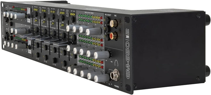 OMNITRONIC EM-650B MK2 Entertainment-Mixer | Multifunktionaler 5+2-Kanal-Mixer mit 3 Zonen, Schwarz