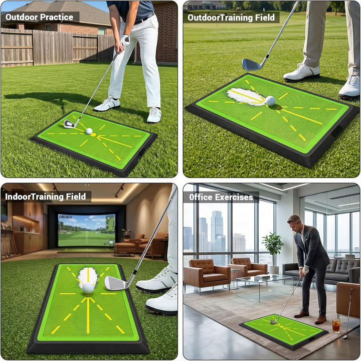 Golf-Trainingsmatte Golfschaukelmatte, Golf-Schwingmatte, Übungsmatte Mit Rutschfester Gummibasis fü