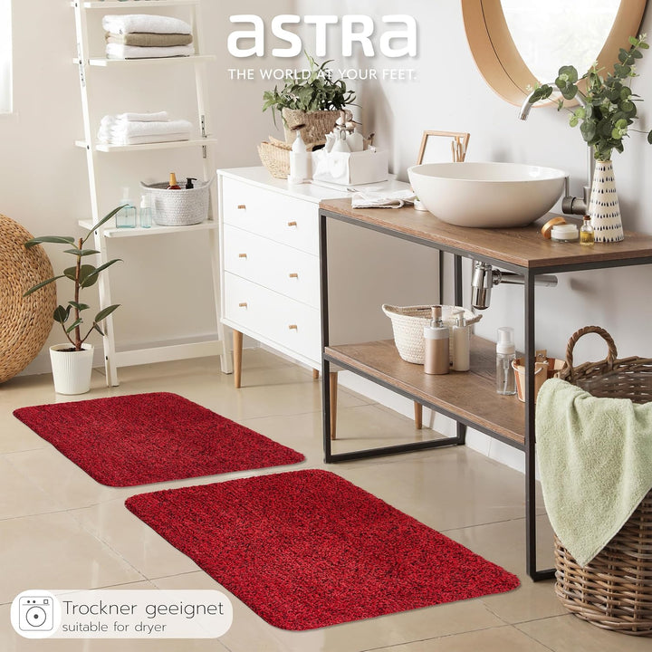 Astra Fussmatte innen waschbar 2er Set 60x75 cm - Schmutzfangmatte Sauberlaufmatte - Fussabstreifer