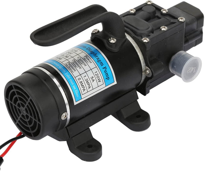 Selbstansaugende Wasserpumpe, 12V/24V 120W 10L/m Membranpumpe Hochdruckwasserpumpe Elektrische Wasse