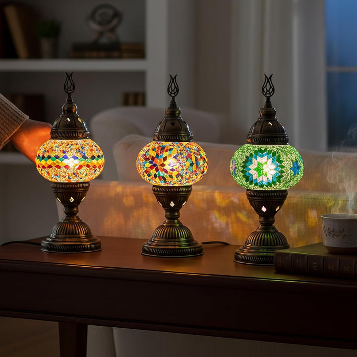 DEMMEX DIY Türkisches Mosaiklampen-Set, komplettes Kunst- und Handwerks-Geschenkset für Erwachsene u