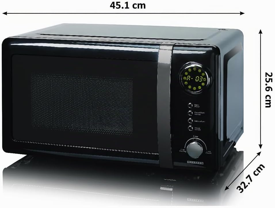 Melissa 16330132 Mikrowelle - Solo-Mikrowelle - 700 Watt - 20 l Volumen - 5 Leistungsstufen - Auftau