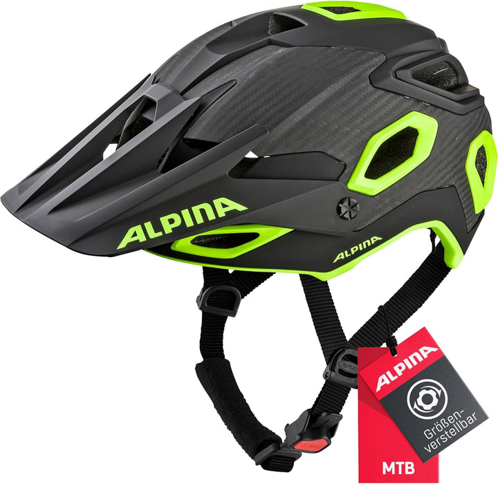 ALPINA ROOTAGE - Extrem Robuster, Carbonfaser-Verstärkter Enduro & Trail Fahrradhelm Mit Kühlenden P