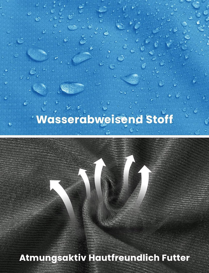 donhobo Herren Outdoor Wanderjacke Wasserabweisend Atmungsaktiv Winddichte Funktionsjacke Leicht Übe