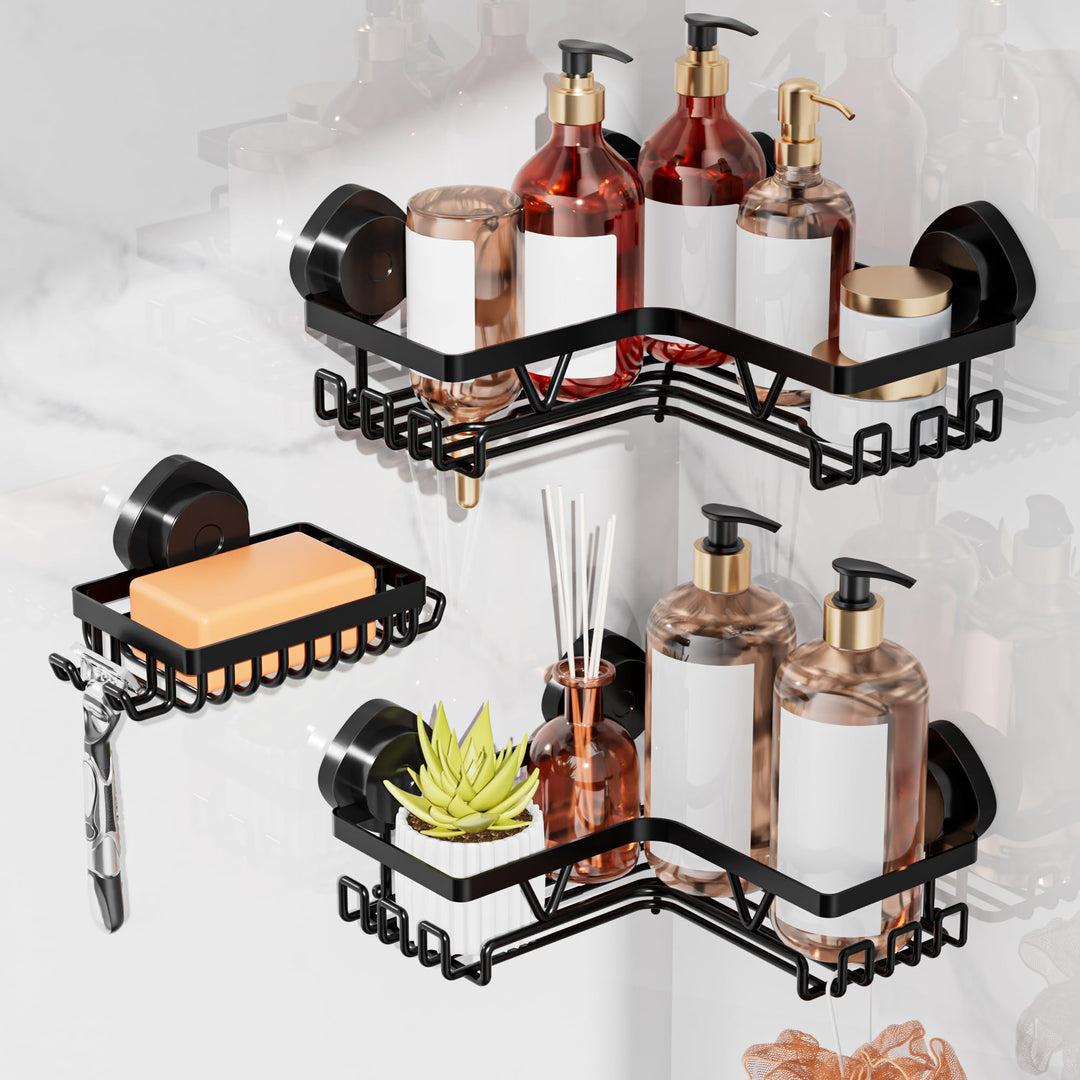 Duschablage Ohne Bohren, Edelstahl Duschregal Saugnapf, Badezimmer Dusche Organizer, Duschregal Ecke