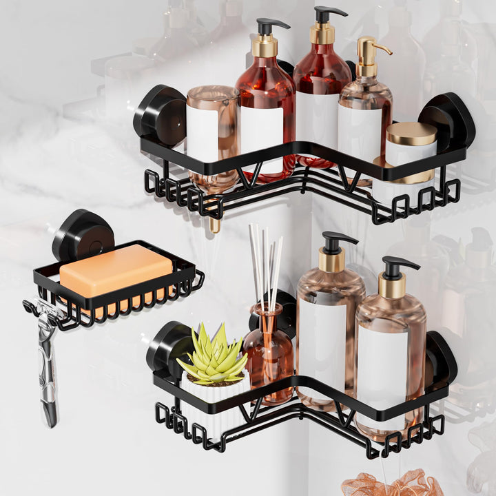 Duschablage Ohne Bohren, Edelstahl Duschregal Saugnapf, Badezimmer Dusche Organizer, Duschregal Ecke