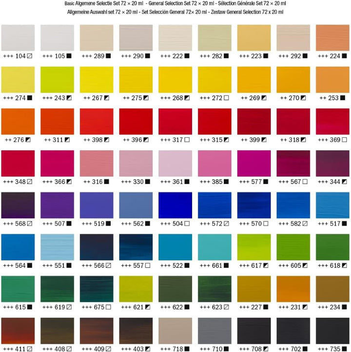 Amsterdam General Selection Acryl Set 72 x 20 ml