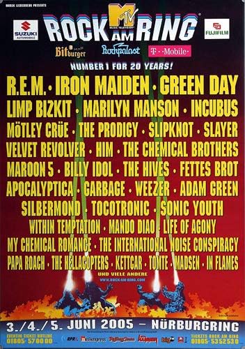 Rock AM Ring & Park - Vorabplakat, Rock am Ring 2005 » Konzertplakat/Premium Poster | Live Konzert V